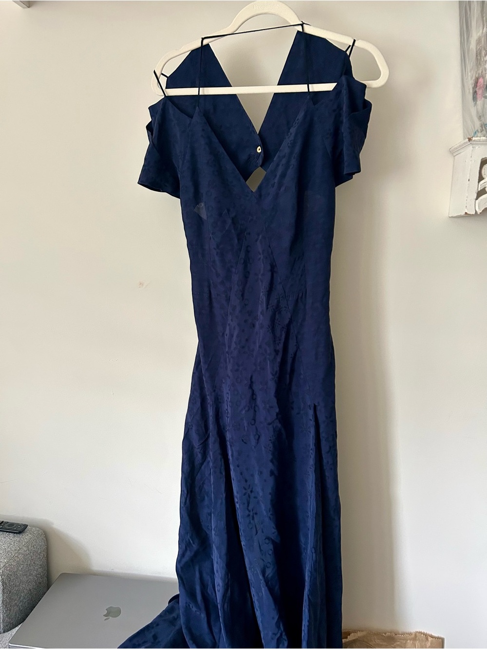 Vintage Roland Mouret Navy Long Dress